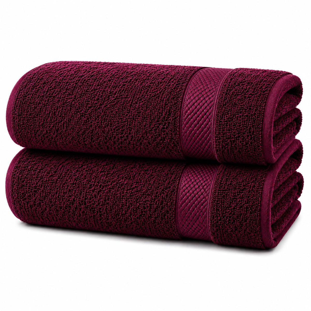 100% Egyptian Cotton Towel Set Maroon – Luxury Soft, Highly Absorbent & Quick Dry