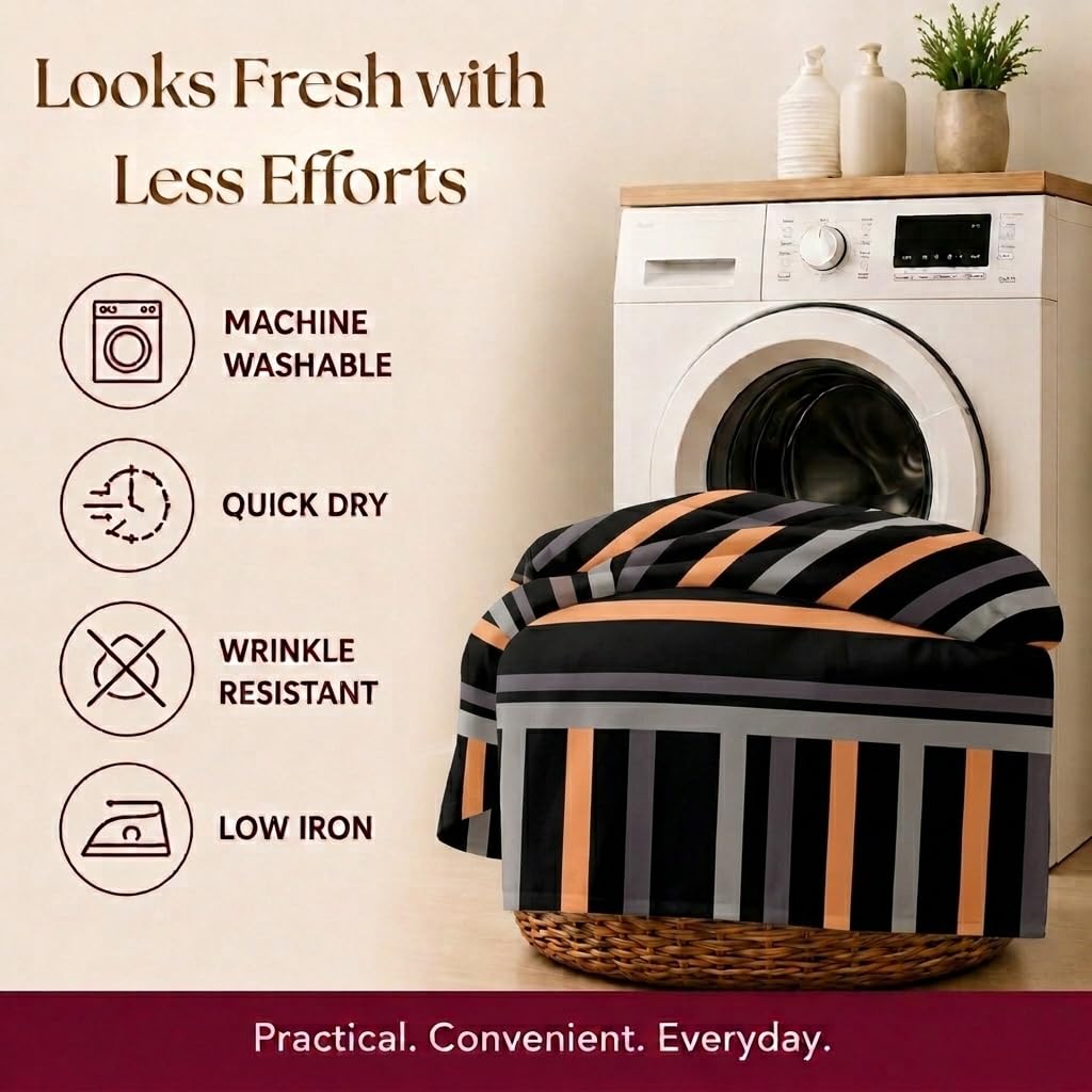 Living Luxury Striped Duvet & Bedding Set