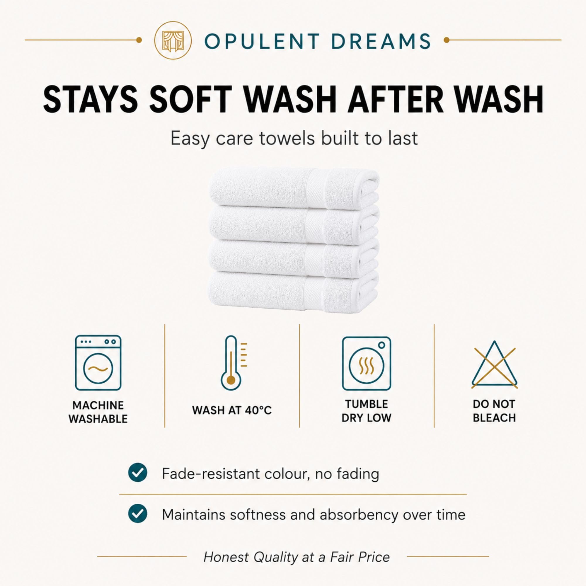 Luxury 100% Egyptian Cotton Towel Set – Beige, Super Soft & Quick-Dry