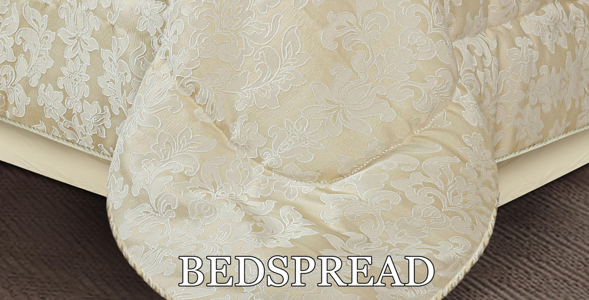 Living Luxury Jacquard Floral Comforter Set – 7pc