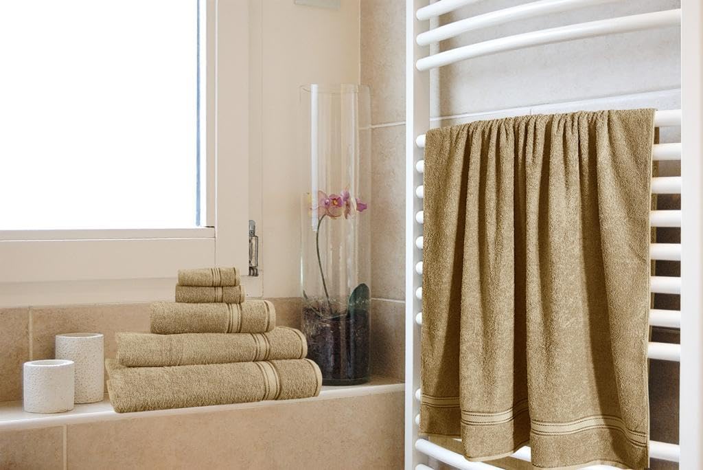 Opulent Dreams 100% Egyptian Cotton Towel Sets – Soft, Absorbent, Quick-Dry – Includes Bath Sheets, Bath Towels, Hand Towels – Luxuriously Easy to Wash - Opulent Dreams