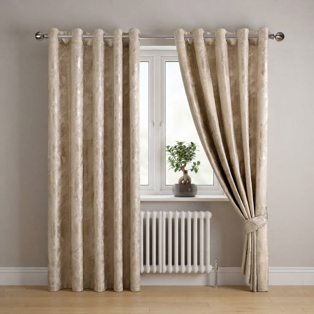 Rainbow Luxury Textured Blackout Curtains
