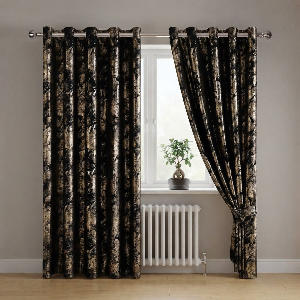 Rainbow Luxury Textured Blackout Curtains