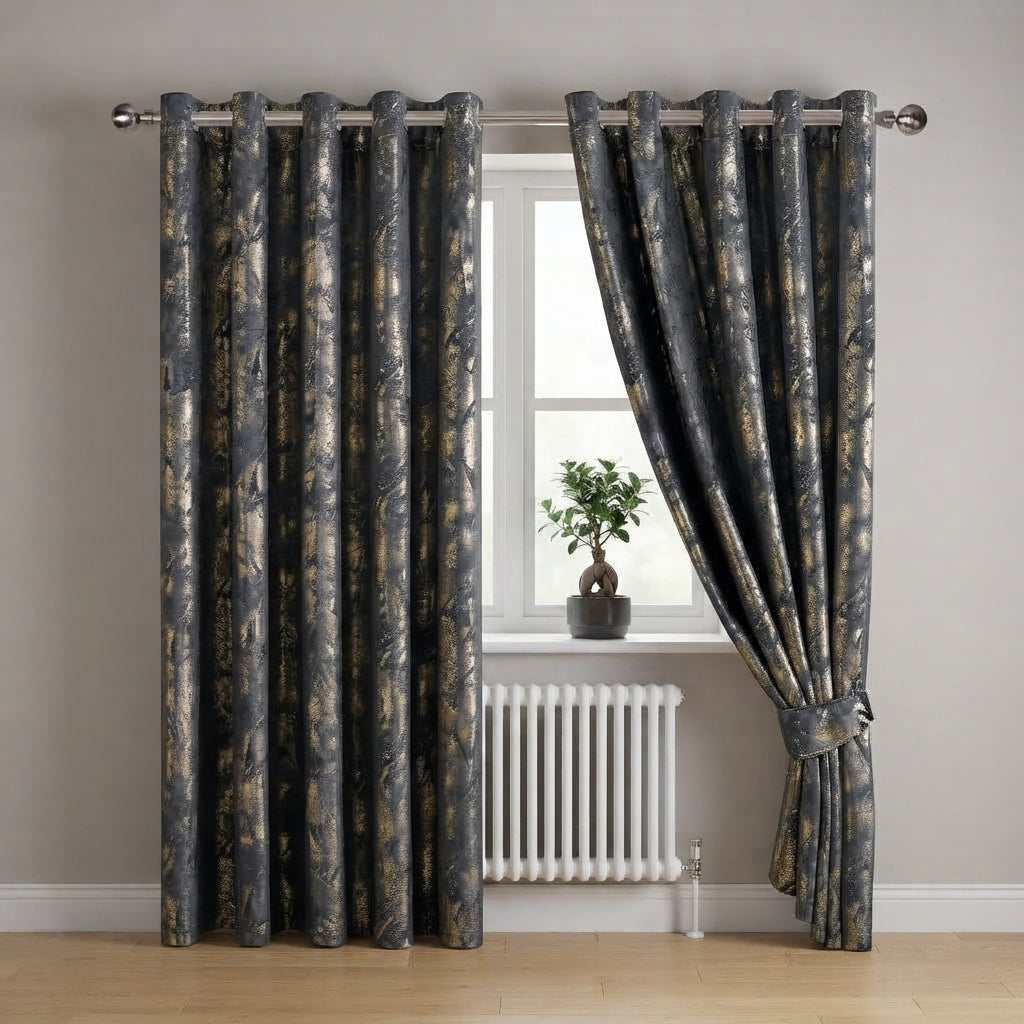 Rainbow Luxury Textured Blackout Curtains