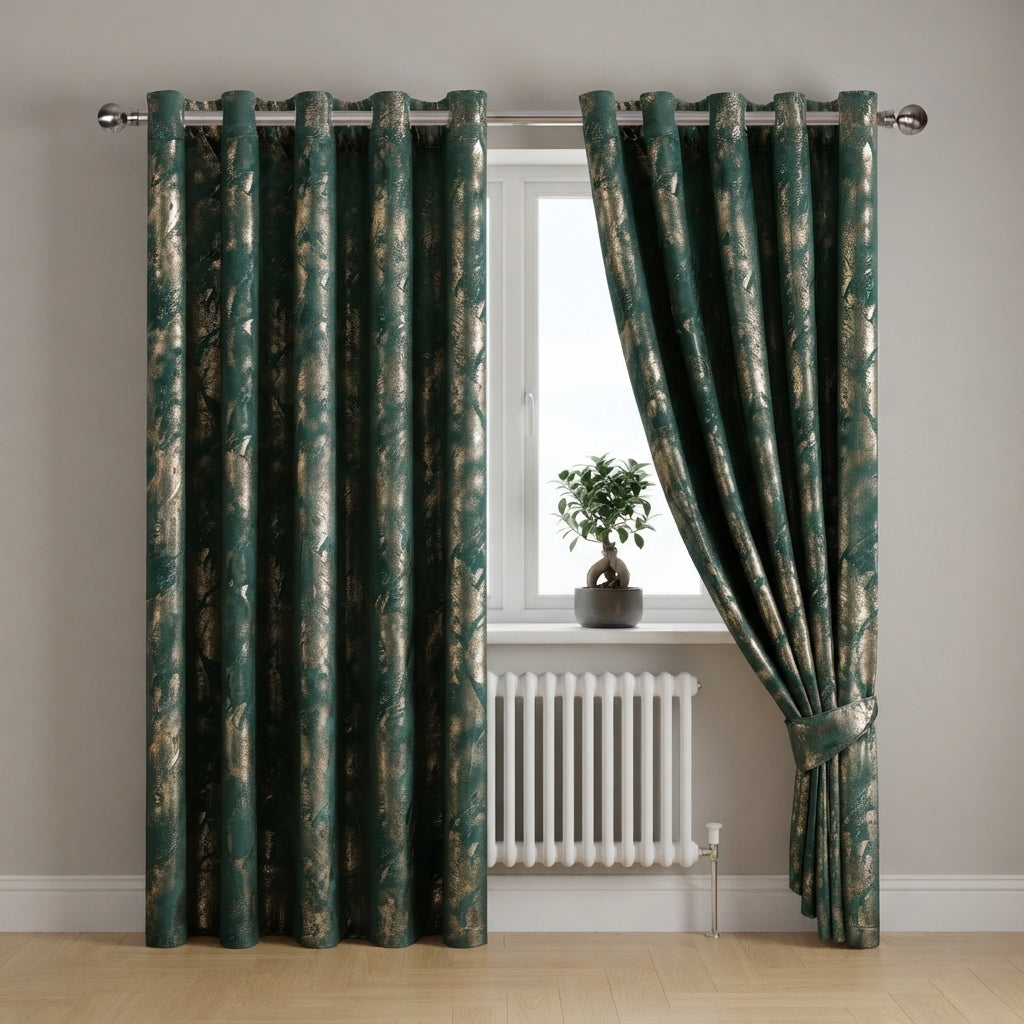 Rainbow Luxury Textured Blackout Curtains