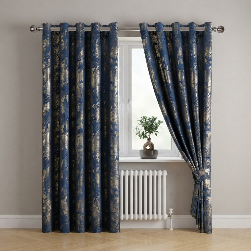 Rainbow Luxury Textured Blackout Curtains