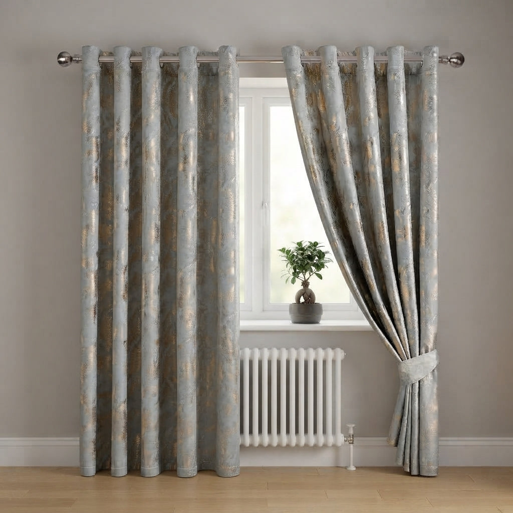 Rainbow Luxury Textured Blackout Curtains