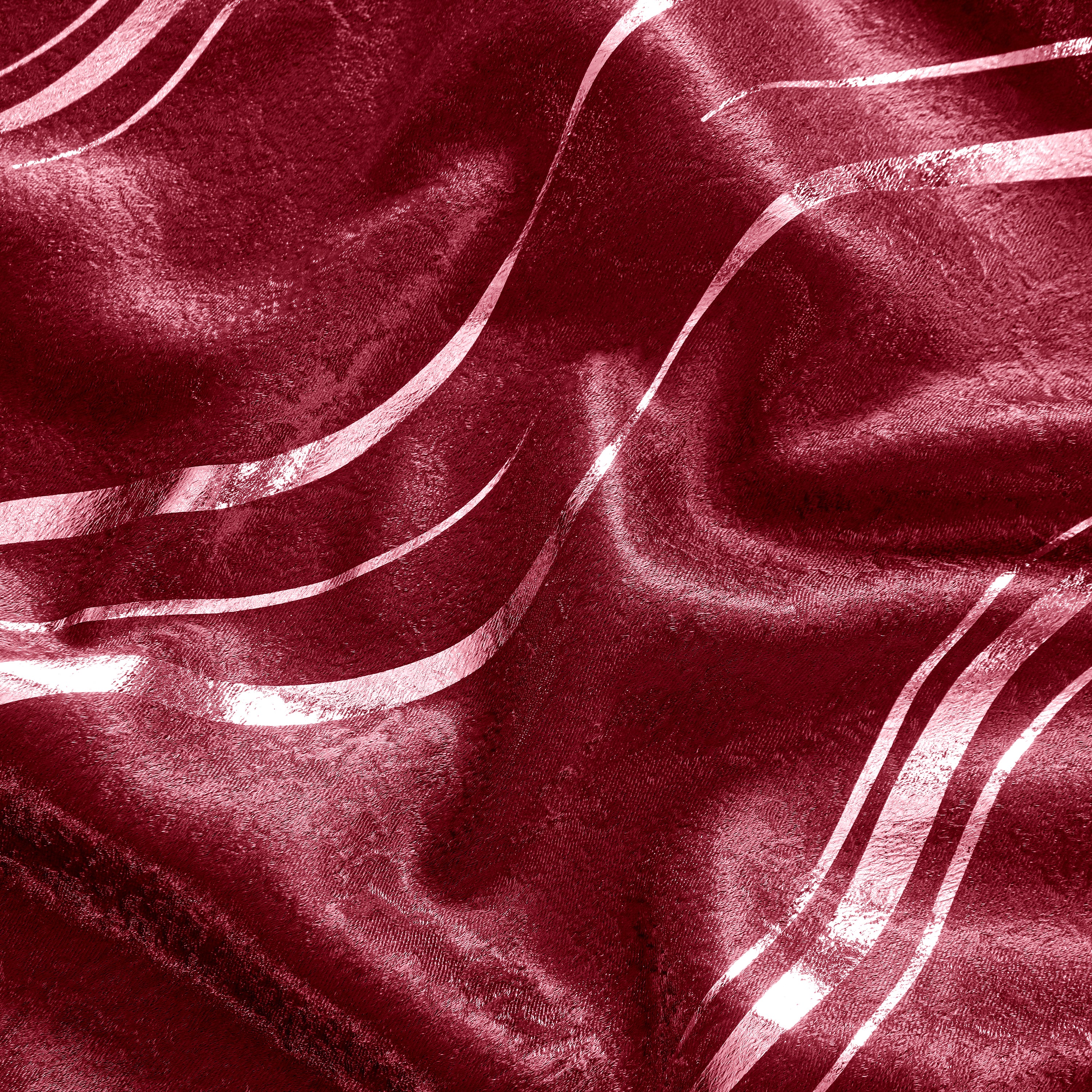 Lustrous Foil Print Luxury Blackout Curtains