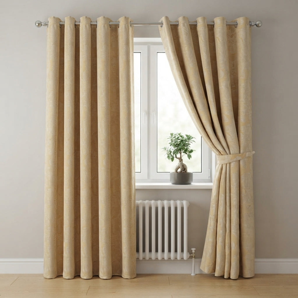 Diana Luxury Floral Blackout Curtains